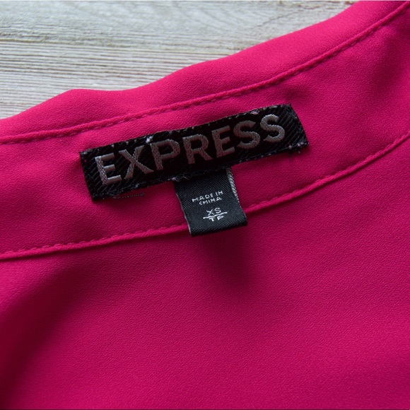 Express Portofino Pink Dress Shirt Top Blouse Button Down - Picture 5 of 5